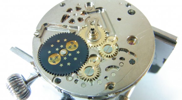 クロノスイス　クロノグラフ　ルナ　歯車作成 　時計 修理　（腕時計 修理）　部品作製　風景